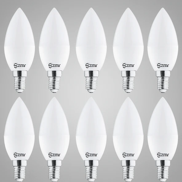 ZMR 120/B.65 12’li 7W Buji LED Ampul 6500K Beyaz Işık E14 Duy Enerji Tasarruflu ve Uzun Ömürlü Aydınlatma ürün görseli 1