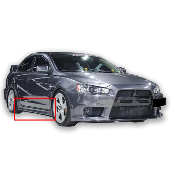 Mitsubishi Lancer 2009 Sonrası Evo 10 Yan Marşpiyel Seti (Plastik) ürün görseli 1
