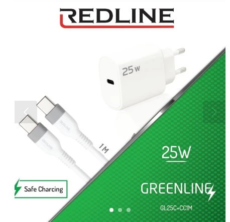 Redline Gl-25-C Whıte Charge Şarj Başlığı, İki Tarafı Type-C Kablosu ürün görseli 1