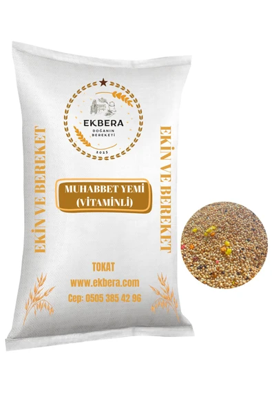 EKBERA Karışık Muhabbet Yemi - Vitaminli & Renkli 5 kg - Yeni Mahsül ürün görseli 1
