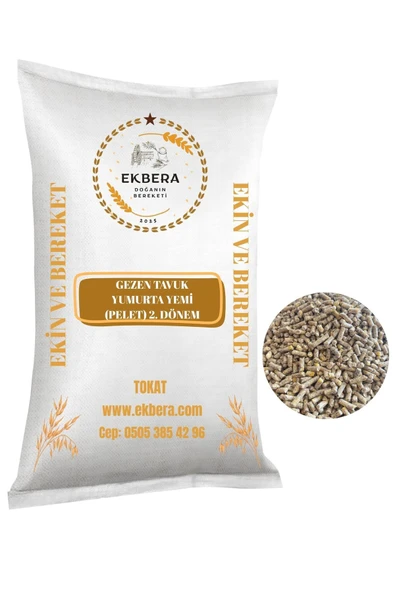 EKBERA Gezen Tavuk Yumurta Yemi (Pelet) - 2. Dönem - Tüm Kanatlılar İçin Uygun - 3 kg ürün görseli 1