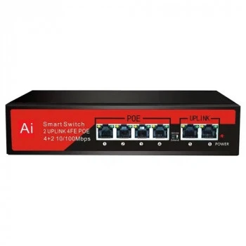 EZCOOL EZ-04PSE 4PORT 4FE+2FE MEGABİT POE SWİTCH 65W - Resim 2