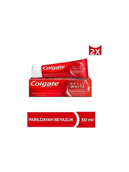 Colgate Optic White Parıldayan Beyazlık Diş Macunu 50 ml x 2 Adet ürün görseli 1