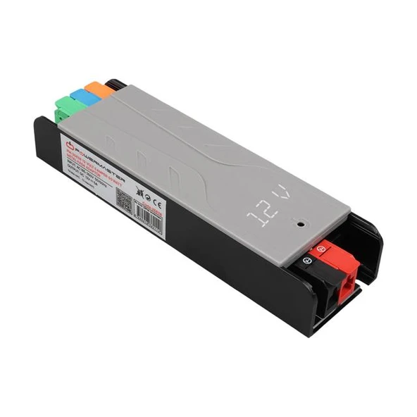 Powermaster PM-26838 12 Volt 5 Amper 60 Watt Slim Metal Kasa Adaptör 148X43x27mm ürün görseli 1