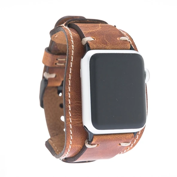 Apple Watch Uyumlu Deri Kordon 42-44-45mm Cuff V18 ürün görseli 1