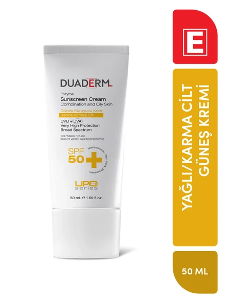 Duaderm Güneş Koruyuc Krem Karma ve Yağlı Cilt SPF50+ 50 ml ürün görseli 1