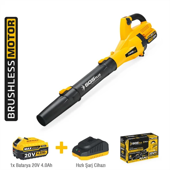 SGS AKÜLÜ YAPRAK ÜFLEME 20V 1X4.0 Ah (KÖMÜRSÜZ MOTOR) ürün görseli 1