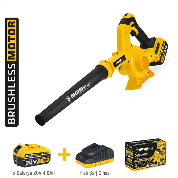 SGS AKÜLÜ HAVA KÖRÜĞÜ 20V 1X4.0 Ah (KÖMÜRSÜZ MOTOR) ürün görseli 1
