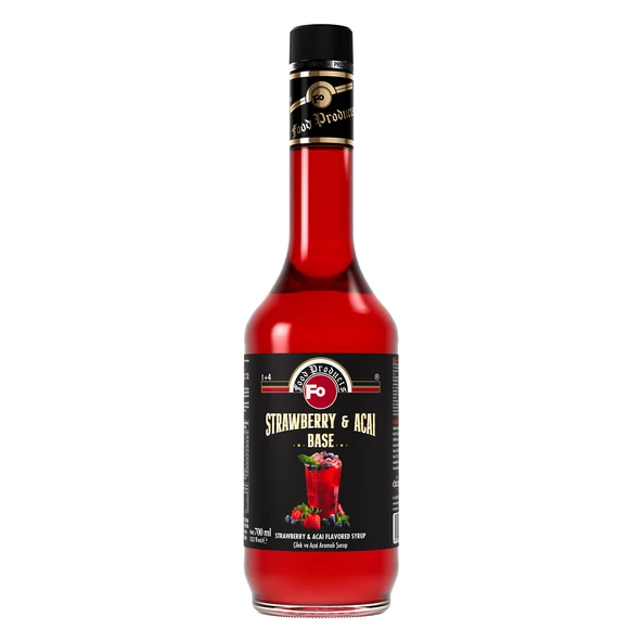 FO Çilek ve Açai Aromalı Baz Şurup 700 ml ürün görseli 1