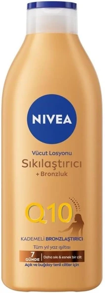 Nivea Q10 Sıkılaştırıcı Bronzlaştırıcı Vücut Losyonu 400ml, 7 Günde Sıkılaşma,Açık ve Buğday Ten,Normal Cilt ürün görseli 1