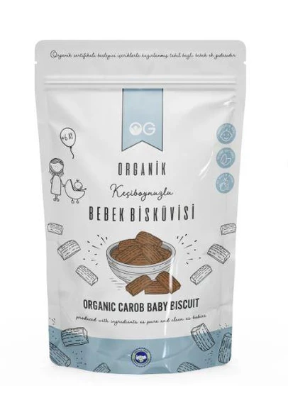 OG NATURAL ORGANİK KEÇİBOYNUZLU BEBEK BİSKÜVİSİ 150 G. +6 AY ürün görseli 1