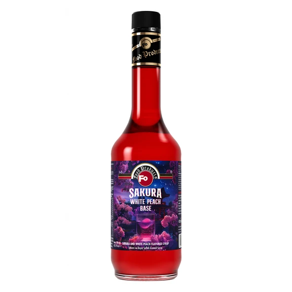 FO Sakura ve Beyaz Şeftali Aromalı Baz Şurup 700 ml ürün görseli 1