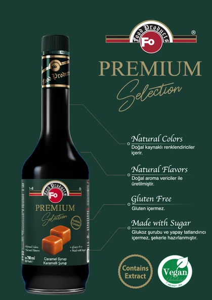 FO Karamelli Şurup – Premium 700 ml - Resim 2