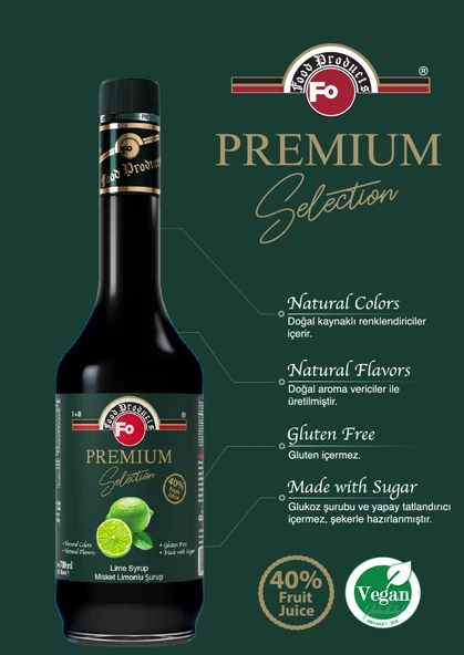 FO Misket Limonlu Şurup – Premium 700 ml - Resim 2