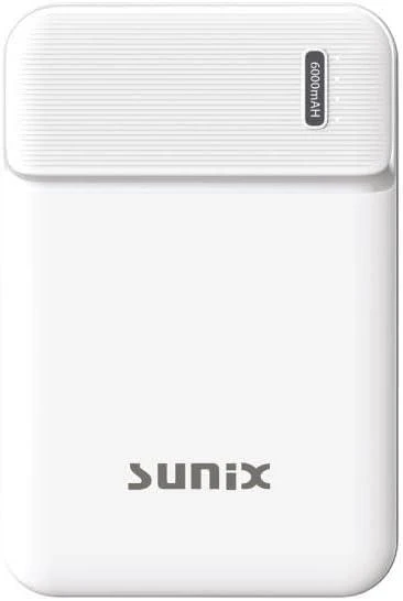 Sunix PB-21 Beyaz 6000 mAh Powerbank Teşhir ürün görseli 1