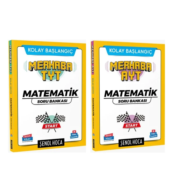 Şenol Hoca Merhaba TYT ve AYT Matematik Soru Bankası Seti 2 Kitap ürün görseli 1