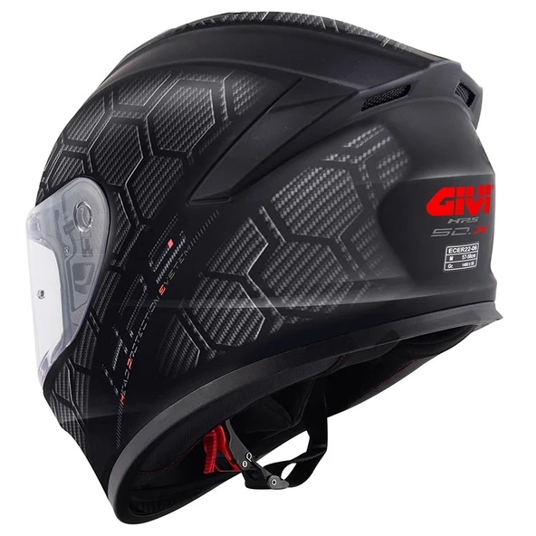 GIVI 50.X SNAKE MAT KARBON KASK - Resim 2
