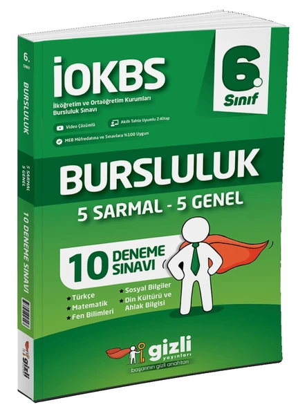 Gizli Yayınları 2025 6. Sınıf 5 Sarmal + 5 Genel 10 Bursluluk Deneme ürün görseli 1