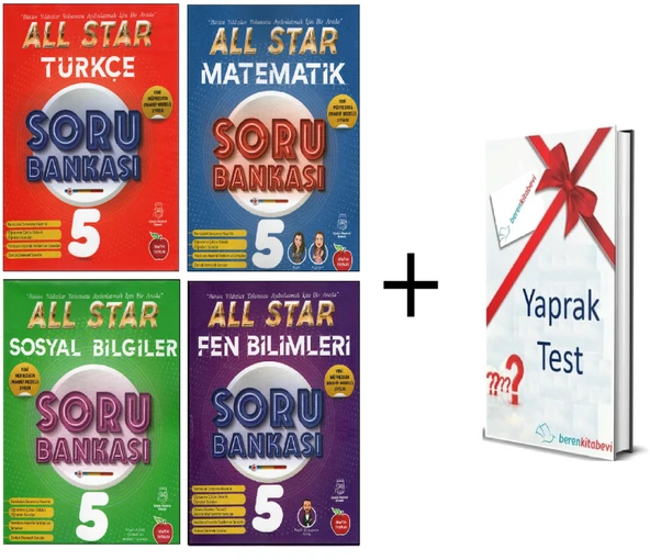 Newton 5. Sınıf All Star Matematik+Fen+Sosyal+Türkçe Soru Bankası(4 Kitap+Hediye) ürün görseli 1