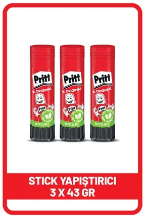 Pritt Stick Yapıştırıcı 43gr Büyük Boy (3 ADET) ürün görseli 1
