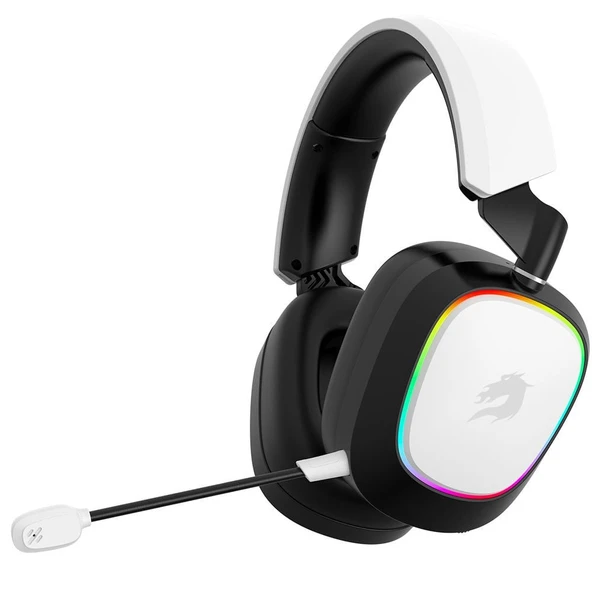 GameBooster WBH23W Nemesis PRO RGB Wireless 2.4G+BT Beyaz Kablosuz Oyuncu Kulaklığı ürün görseli 1