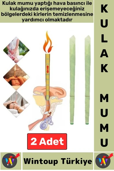 Özel Üretim Doğal Basınçlı Kulak Zor Nokta Kir Temizleme Indian Aromaterapi Renkli Kulak Mumu 2 Adet ürün görseli 1