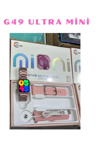 Premium WATCH 9 Series G49 ULTRA MİNİ 41 MM 3 Strap+Bracelet Watch ürün görseli 1