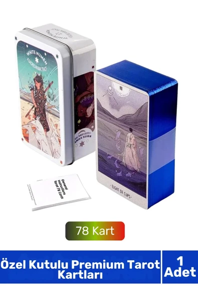 Özel Üretim Kutulu Beyaz Numen Tarot Pdf Kılavuzlu Kitap Divination Kader 78 Adet Tarot Kartı ürün görseli 1
