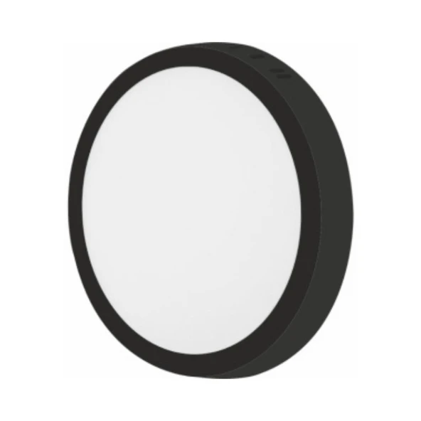 Cata Ct-5235 18w Panel Led Armatür Siyah Yuvarlak Sıva Üstü Metal Kasa 6400k Beyaz Işık ürün görseli 1