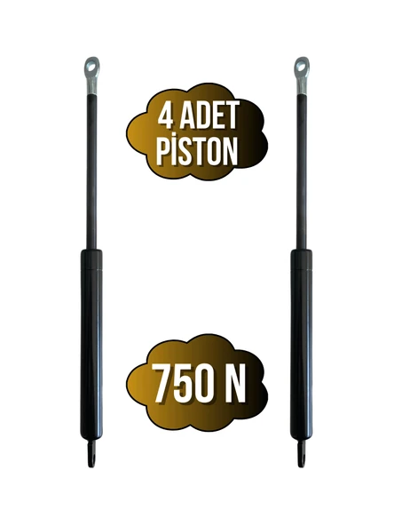 Yatak Makası Pistonu Baza Açılır Makası Pistonu(750N PİSTON)(TEK KİŞİLİK)(SİYAH) Siyah SİYAH - 4 ADET ürün görseli 1