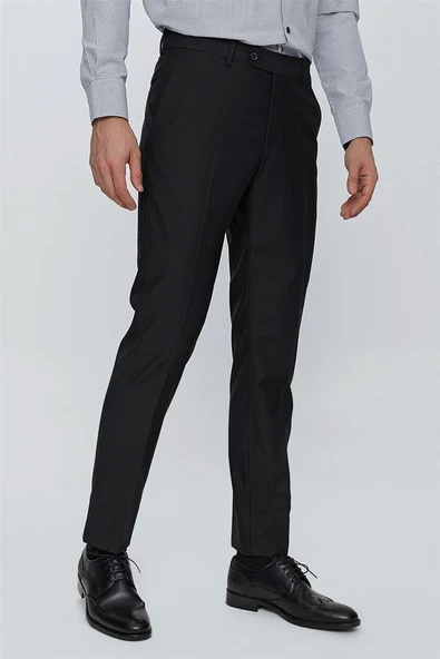 Siyah Yandan Cepli Slim Fit Classic Pantolon 1003230013 ürün görseli 1