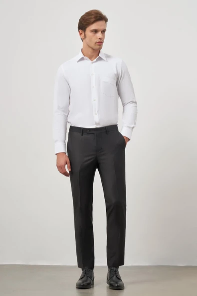 Siyah Yandan Cepli Slim Fit Classic Pantolon 1003245152 ürün görseli 1