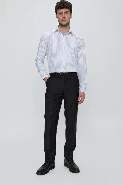 Siyah Esnek Yandan Cepli Comfort Fit Classic Pantolon 1003250005 ürün görseli 1
