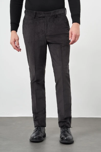 Füme Pamuklu Yandan Cepli Comfort Fit Classic Pantolon 1003245160 ürün görseli 1