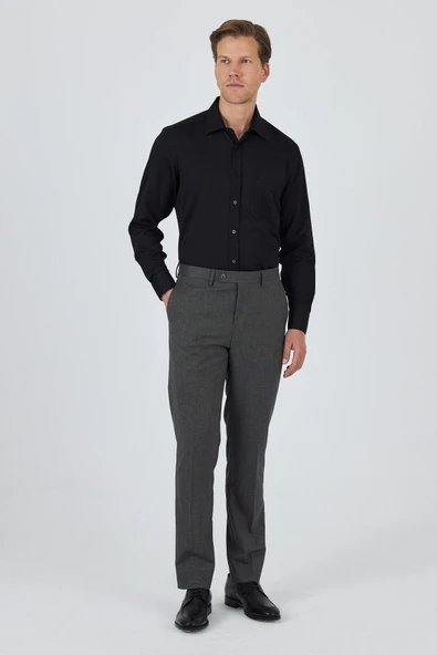 Füme Esnek Yandan Cepli Comfort Fit Classic Pantolon 1003250155 ürün görseli 1