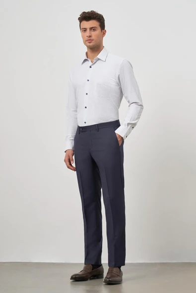 Lacivert Yandan Cepli Slim Fit Classic Pantolon 1003245152 ürün görseli 1