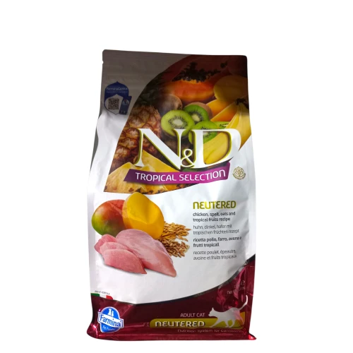 N&D Tropical Selection Tavuklu Ve Tropikal Meyveli Kısırlaştırılmış Kedi Maması 1,5 Kg ürün görseli 1