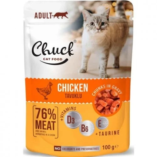 Chuck Kedi Yaş Maması Tavuklu 100 Gr ürün görseli 1