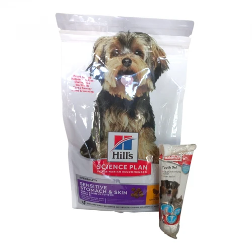 Hills Small Miniature Sensitive Stomach Skin Hassas Köpek Maması 1.5Kg ( Malt Paste Hediyeli) ürün görseli 1
