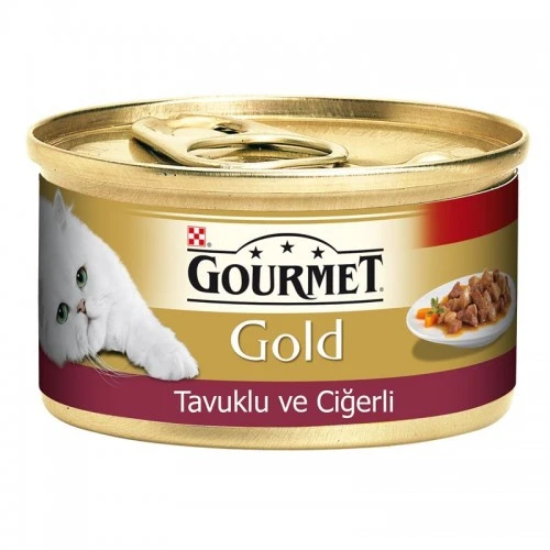 Gourmet Gold Tavuklu Ciğerli Kedi Konservesi 85Gr ürün görseli 1