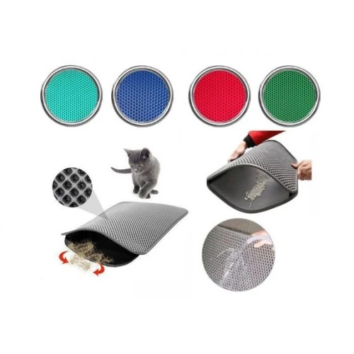 Elekli Çift Katlı Kedi Kumu Paspası ürün görseli 1