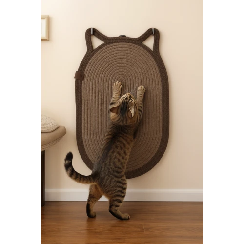 Mikopet Dekoratif Kedi Kulaklı Tırmalama Paspası ürün görseli 1
