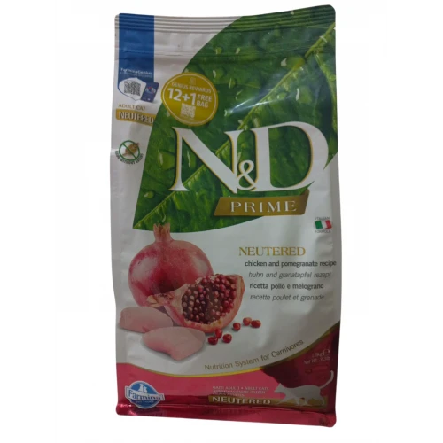N&D Tahılsız Tavuk Nar Kısırlaştırılmış Kedi Maması 1,5 Kg ürün görseli 1