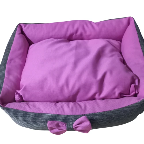Kedi Yatağı Gri Pembe (60X45) ürün görseli 1