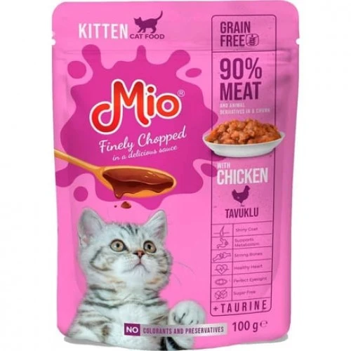 Mio Yavru Kedi Yaş Mama Tavuk Etli 100 Gr ürün görseli 1