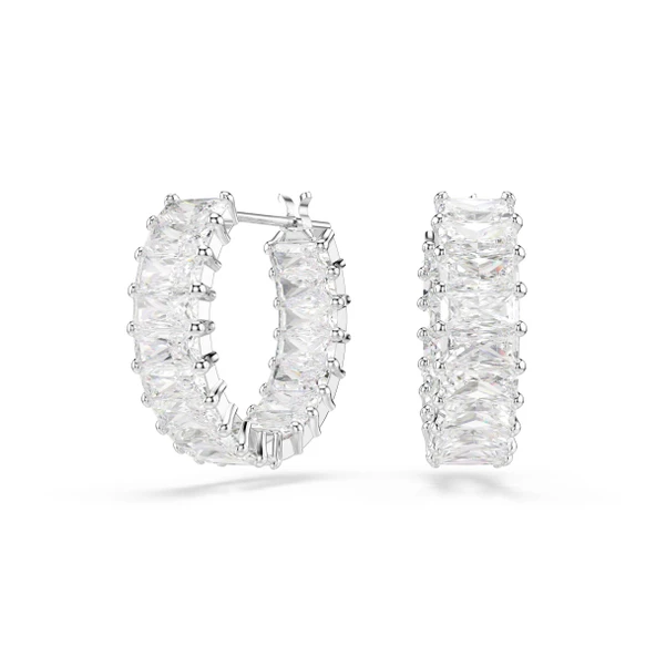5733397 Swarovski Küpe Matrıx:Pe Mn Hoop Whıte/Rhs ürün görseli 1