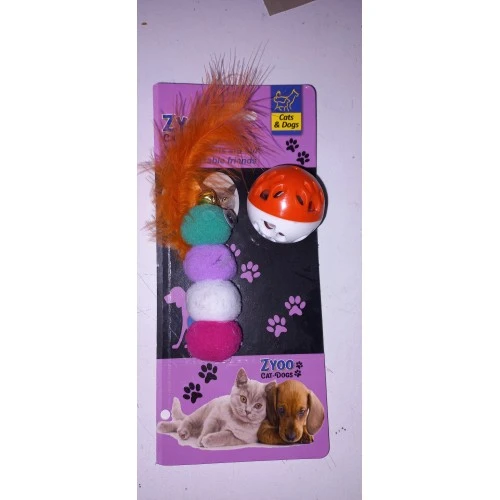 Zyoo Cat Kedi Oyuncağı Tüylü Peluş Ve Top ürün görseli 1
