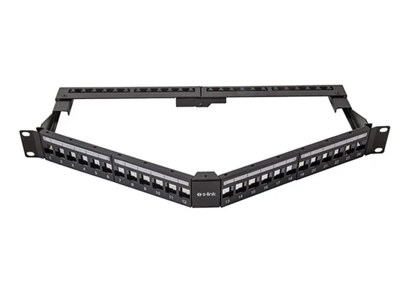 S-link SL-P625 24 lü Kolay Kullanımlı, UTP BOŞ V Şeklinde Patch Panel ürün görseli 1
