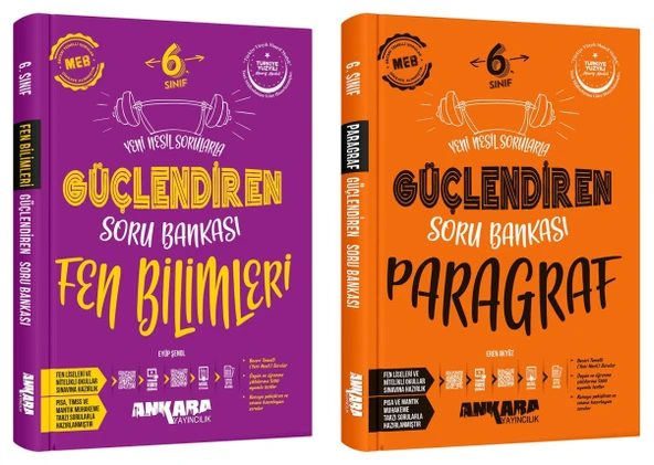 Ankara 2025 6. Sınıf Fen Bilimleri + Paragraf Güçlendiren Soru Bankası Seti 2 Kitap Güncel Müfredat ürün görseli 1