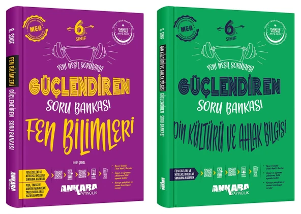 Ankara 2025 6. Sınıf Fen Bilimleri + Din Kültürü Güçlendiren Soru Bankası Seti 2 Kitap Güncel Müfredat ürün görseli 1